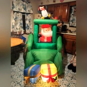 Blow up Santa and tractor